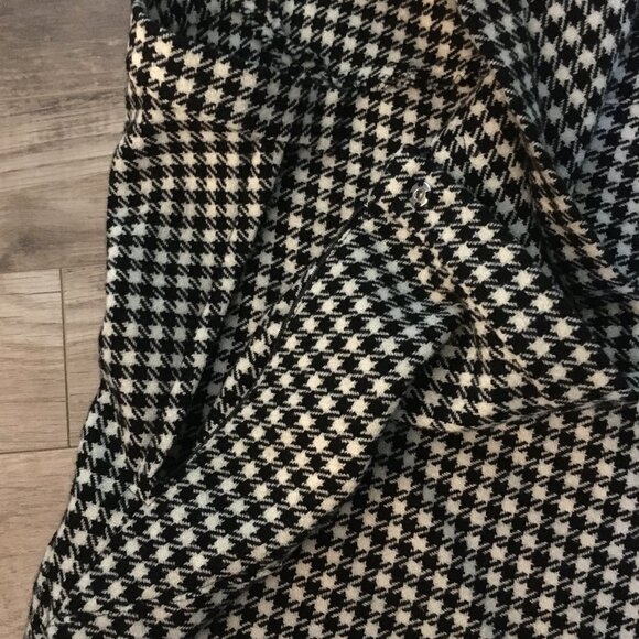 Vintage Rockabilly Houndstooth A-Line Midi Skirt 28W - Picture 8 of 15